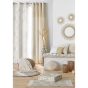 Rideau à Œillets 140 x 260 cm – Polyester Imprimé Métallisé – Sunny Gold