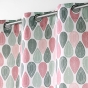 Lot de 2 rideaux à œillets – 140 x 260 cm – polyester imprimé Palpito – rose/vert