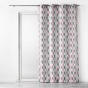 Lot de 2 rideaux à œillets – 140 x 260 cm – polyester imprimé Palpito – rose/vert