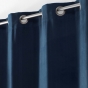 Rideau à Œillets 140 x 240 cm – Suédine Toucher Peau de Pêche – Sultane Marine