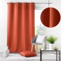 Rideau grande hauteur à œillets 140 x 280 cm – Polyester uni Essentiel Terracotta