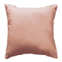 Coussin déhoussable 60 x 60 cm – Essentiel polyester uni Rose Poudre