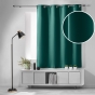 Rideau occultant à œillets 140 x 180 cm – Uni Emeraude – Petite hauteur –
