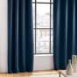 Rideau Occultant Grande Hauteur 135 x 280 cm – Uni Bleu Marine – À Œillets