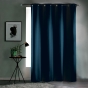 Rideau Occultant Grande Hauteur 135 x 280 cm – Uni Bleu Marine – À Œillets