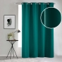 Rideau Occultant Grande Hauteur 135 x 280 cm – Uni Emeraude – À Œillets