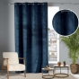Lot de 2 Rideaux Tamisants à Œillets 140 x 240 cm – Velours Doux – Velvetine Bleu Marine