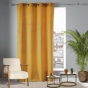 Lot de 2 Rideaux Tamisants à Œillets 140 x 240 cm – Velours Doux – Velvetine Jaune