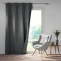Rideau à Œillets 140 x 260 cm – 100 % Occultant / Chambray Uni – Crépuscule Anthracite