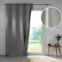 Rideau à Œillets 140 x 260 cm – 100 % Occultant / Chambray Uni – Crépuscule Gris