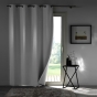 Lot de 2 rideaux occultants double face 140 x 260 cm – 100 % microfibre – Obscure Gris