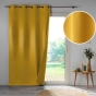 Lot de 2 rideaux occultants double face 140 x 260 cm – 100 % microfibre – Obscure Jaune