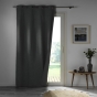 Rideau a oeillets 140 x 260 cm 100% occultant/microfibre unie obscure Anthracite
