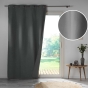 Rideau a oeillets 140 x 260 cm 100% occultant/microfibre unie obscure Anthracite