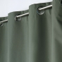 Rideau a oeillets 140 x 260 cm 100% occultant/microfibre unie obscure Kaki