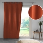 Rideau a oeillets 140 x 260 cm 100% occultant/microfibre unie obscure Terracotta