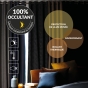 Rideau Thermique 140 x 260 cm – 100 % Occultant / Jacquard – Darko Gris Pâle