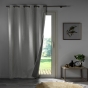 Lot de 4 Rideaux Thermiques 140 x 260 cm – 100 % Occultants / Jacquard – Darko Gris Pâle