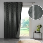 Rideau à œillets 140 x 260 cm – 100% Occultant Jacquard Lunella Anthracite