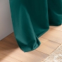 Rideau à œillets 140 x 260 cm en microfibre unie – Absolu Emeraude 