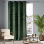Lot de 2 Rideaux Tamisants à Œillets 140 x 240 cm – Velours Doux – Velvetine Kaki