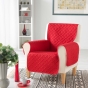 PROTÈGE-FAUTEUIL MATELASSÉ 165 x 179 cm – Microfibre Unie – LOUNGE – Rouge