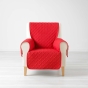 PROTÈGE-FAUTEUIL MATELASSÉ 165 x 179 cm – Microfibre Unie – LOUNGE – Rouge