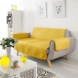 Protège-Canapé Matelassé 279 x 179 cm – Microfibre Unie – LOUNGE Jaune