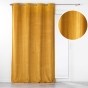 Rideau tamisant à œillets 140 x 260 cm – Velours relief Velouriane Jaune Ocre