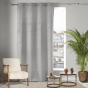 Rideau Tamisant à Œillets 140 x 240 cm – Velours – Velvetine Gris Clair