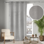 Rideau Tamisant à Œillets 140 x 240 cm – Velours – Velvetine Gris Clair