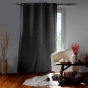 Rideau à Œillets Isolant Phonique et Thermique – Doublé Polaire – Jupiter Gris – 140 x 260 cm