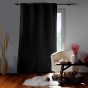 Rideau à Œillets Isolant Phonique et Thermique – Doublé Polaire – Jupiter Anthracite – 140 x 260 cm