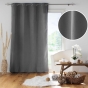 Rideau à Œillets Isolant Phonique et Thermique – Doublé Polaire – Jupiter Anthracite – 140 x 260 cm