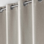 Rideau à œillets 135 x 260 cm – 100% occultant – Tissu chambray uni – Beige