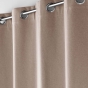 Rideau à œillets 135 x 260 cm – 100% occultant – Tissu chambray uni – Noisette