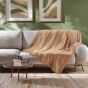 Plaid ultra doux 180 x 220 cm – Flanelle Unie Flanou Camel