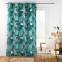 Rideau à Œillets 140 x 280 cm – Polyester Imprimé Métallisé – ORNELLA Émeraude