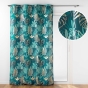 Rideau à Œillets 140 x 280 cm – Polyester Imprimé Métallisé – ORNELLA Émeraude