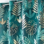 Rideau à Œillets 140 x 280 cm – Polyester Imprimé Métallisé – ORNELLA Émeraude