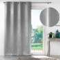 Rideau à œillets 135 x 280 cm – occultant – velours frappé Mélodie – grande hauteur - Gris
