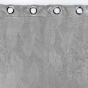 Rideau à œillets 135 x 280 cm – occultant – velours frappé Mélodie – grande hauteur - Gris
