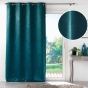 Rideau à œillets 135 x 280 cm – occultant – velours frappé Mélodie – grande hauteur - Bleu