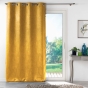 Rideau à œillets 135 x 280 cm – occultant – velours frappé Mélodie – grande hauteur - Jaune