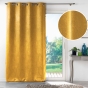 Rideau à œillets 135 x 280 cm – occultant – velours frappé Mélodie – grande hauteur - Jaune