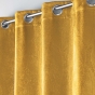 Rideau à œillets 135 x 280 cm – occultant – velours frappé Mélodie – grande hauteur - Jaune