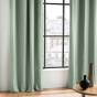 Rideau à Œillets 140 x 240 cm – Coton Uni Panama – Sauge