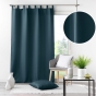 Rideau à passants – 140 x 260 cm – Polyester uni Essentiel Bleu