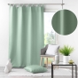 Rideau à passants – 140 x 260 cm – Polyester uni Essentiel Sauge