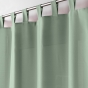 Rideau à passants – 140 x 260 cm – Polyester uni Essentiel Sauge